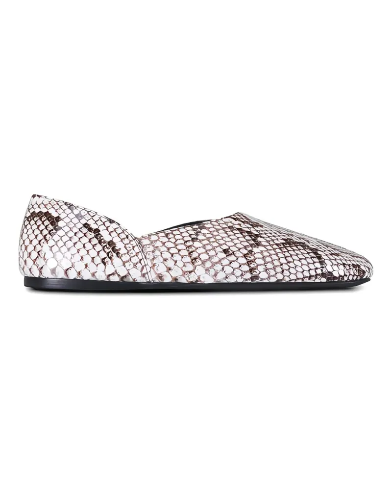 KHAITE Jane snakeskin flats - Weiß Weiß