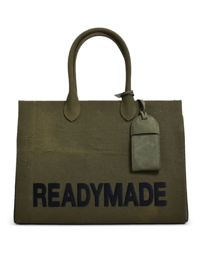 READYMADE Shopper mit Logo-Print - Grün Grün