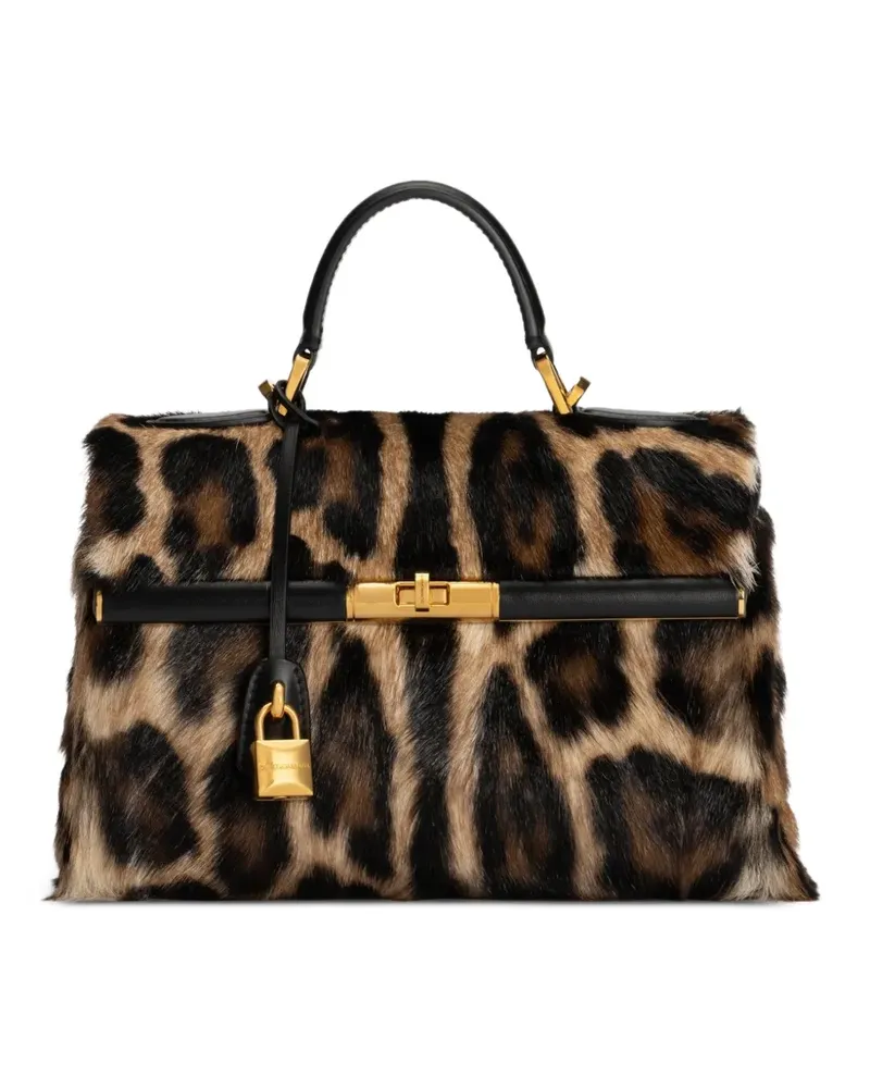 Dolce & Gabbana Marlene Handtasche aus Leo-Ziegenleder - Nude Nude