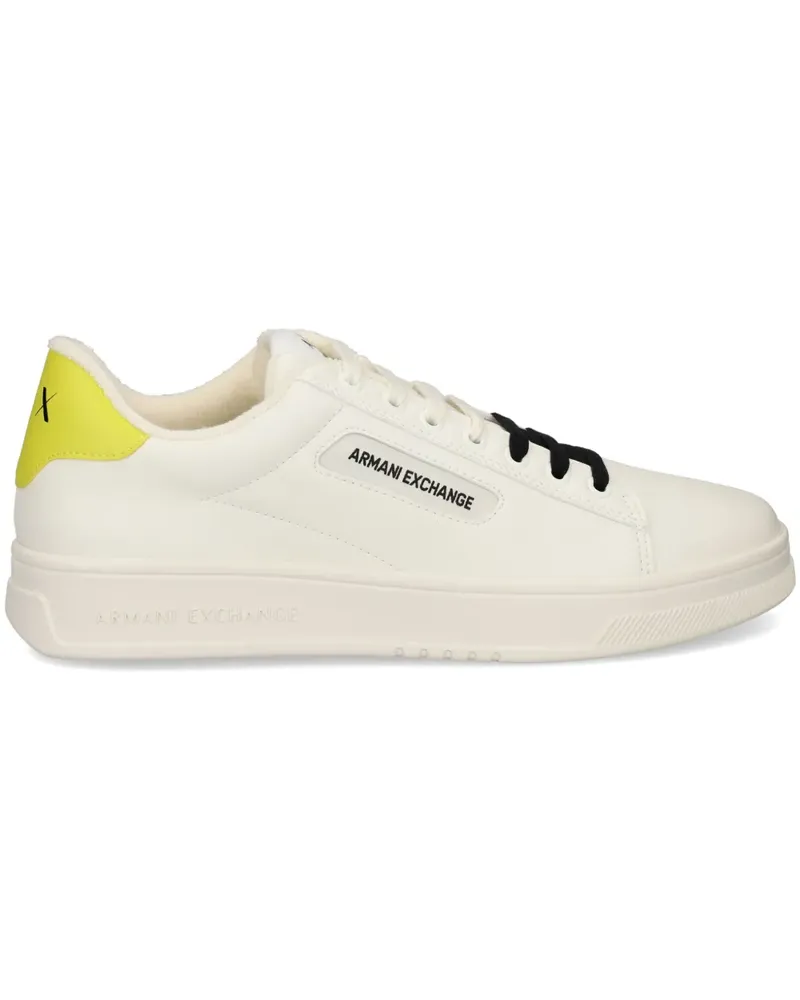 Armani Exchange Sneakers mit zweifarbiger Schnürung - Weiß Weiß