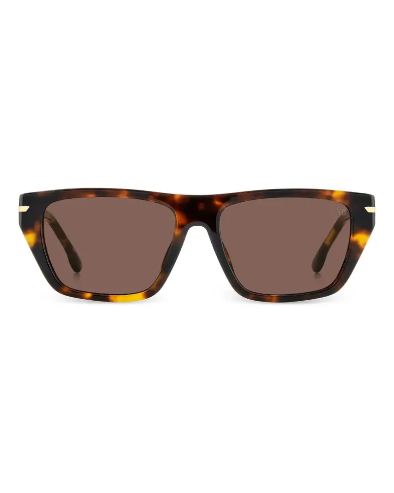 Victoria Beckham Sonnenbrille mit eckigem Gestell - Braun Braun