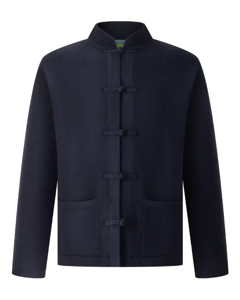 Shanghai Tang Geknöpfter Cardigan mit Knoten - Blau Blau