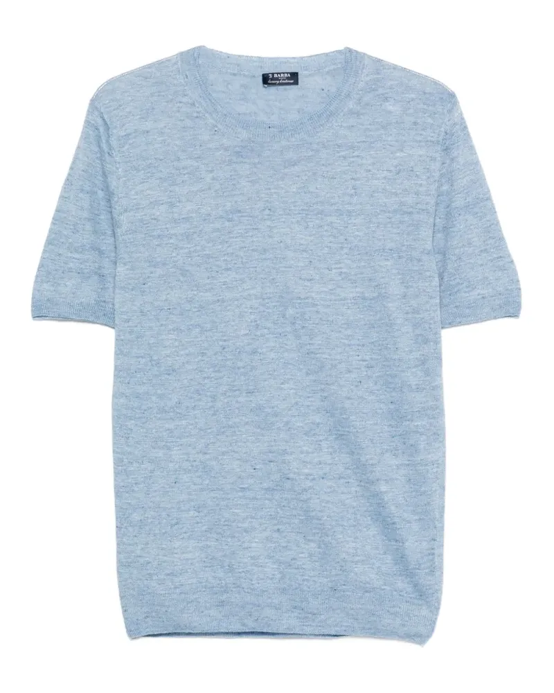 BARBA linen T-shirt - Blau Blau