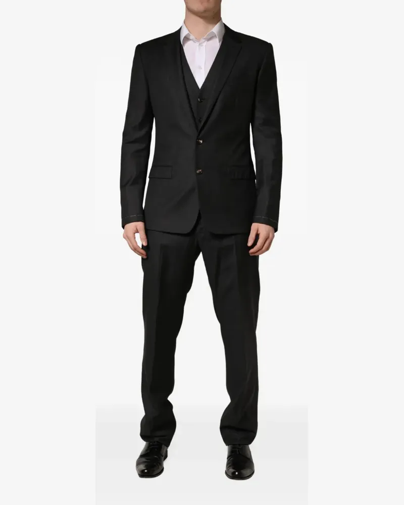 Dolce & Gabbana slim-fit three-piece suit - Schwarz Schwarz