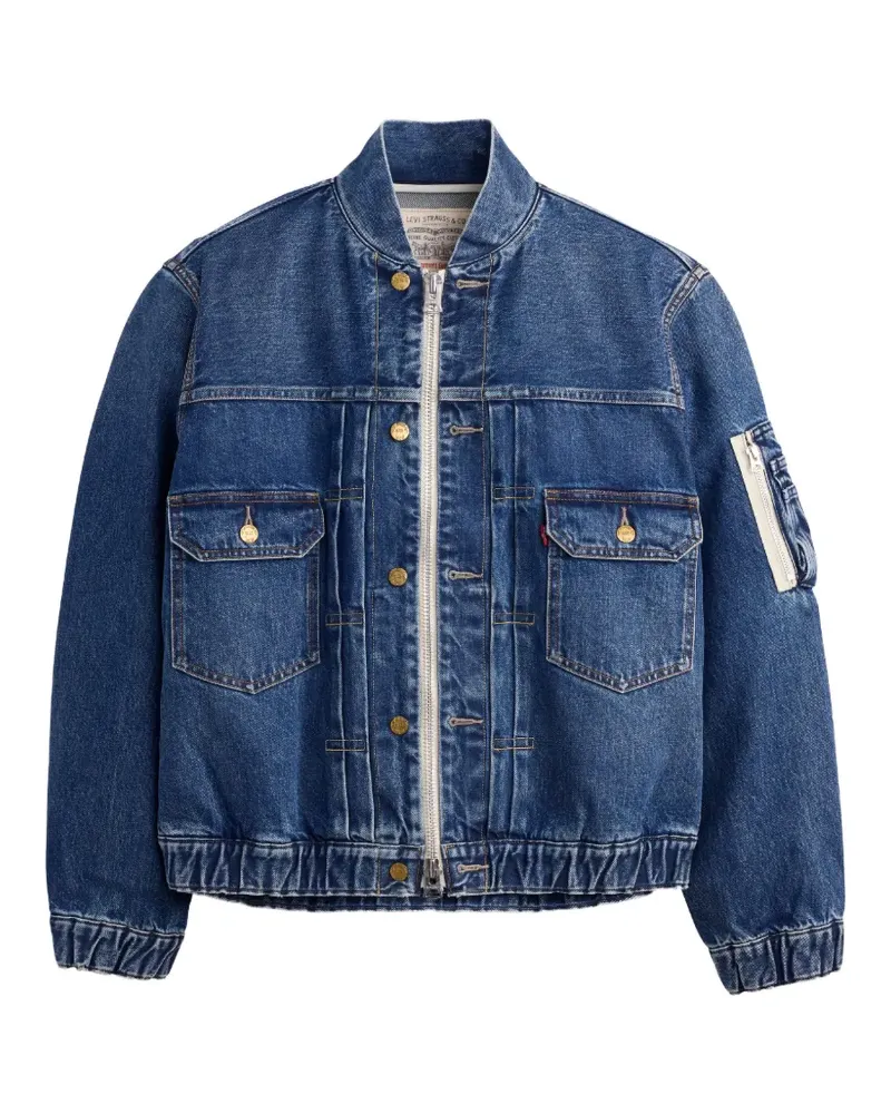 Sacai x Levi's Jeansjacke mit Reißverschluss - Blau Blau