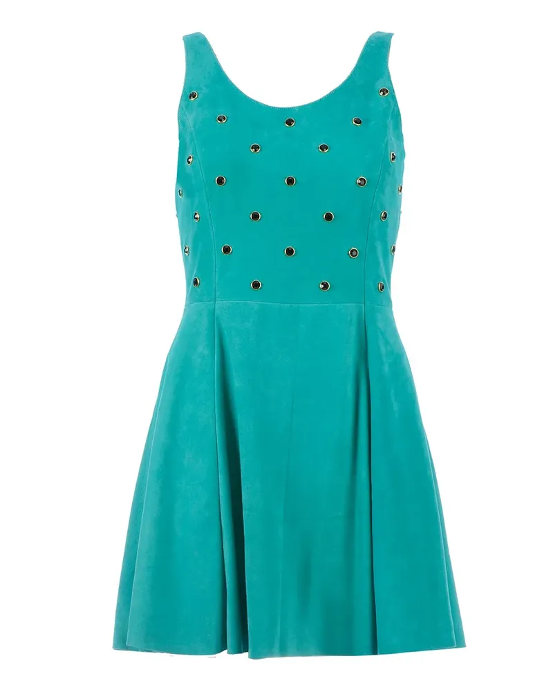 DROMe Embellished leather dress - Grün Grün