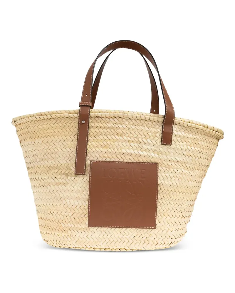 Loewe Shopper mit Webmuster - Nude Nude