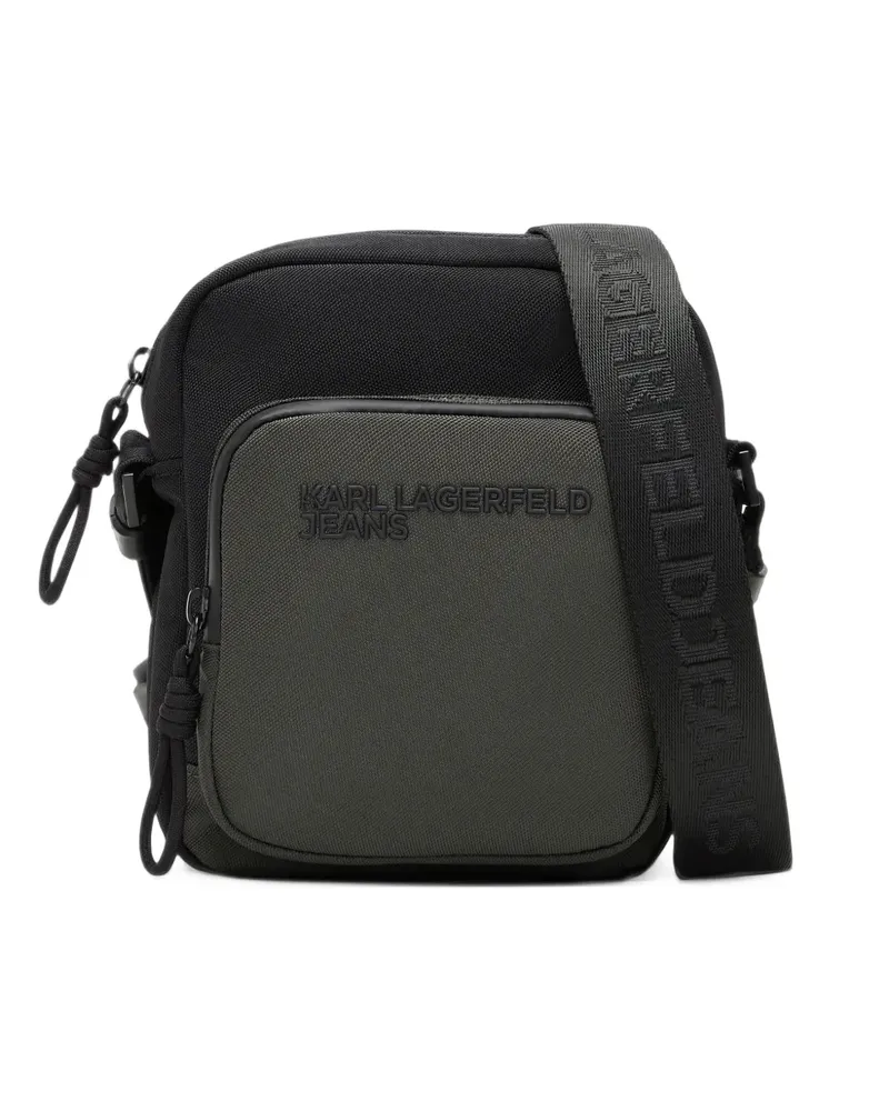 Karl Lagerfeld logo-print messenger bag - Schwarz Schwarz
