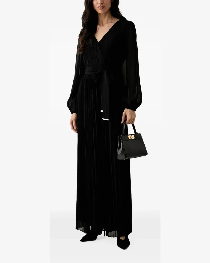 Joseph Ribkoff pleated belted jumpsuit - Schwarz Schwarz