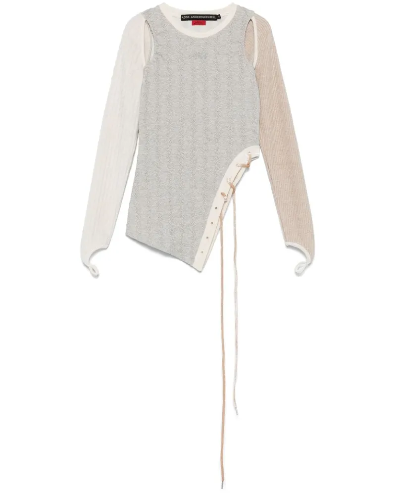 Andersson Bell Braids Oberteil mit Cut-Out - Grau Grau
