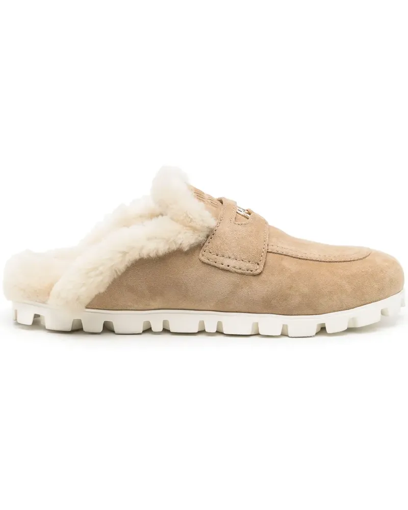 Miu Miu Shearling-Mules - Braun Braun