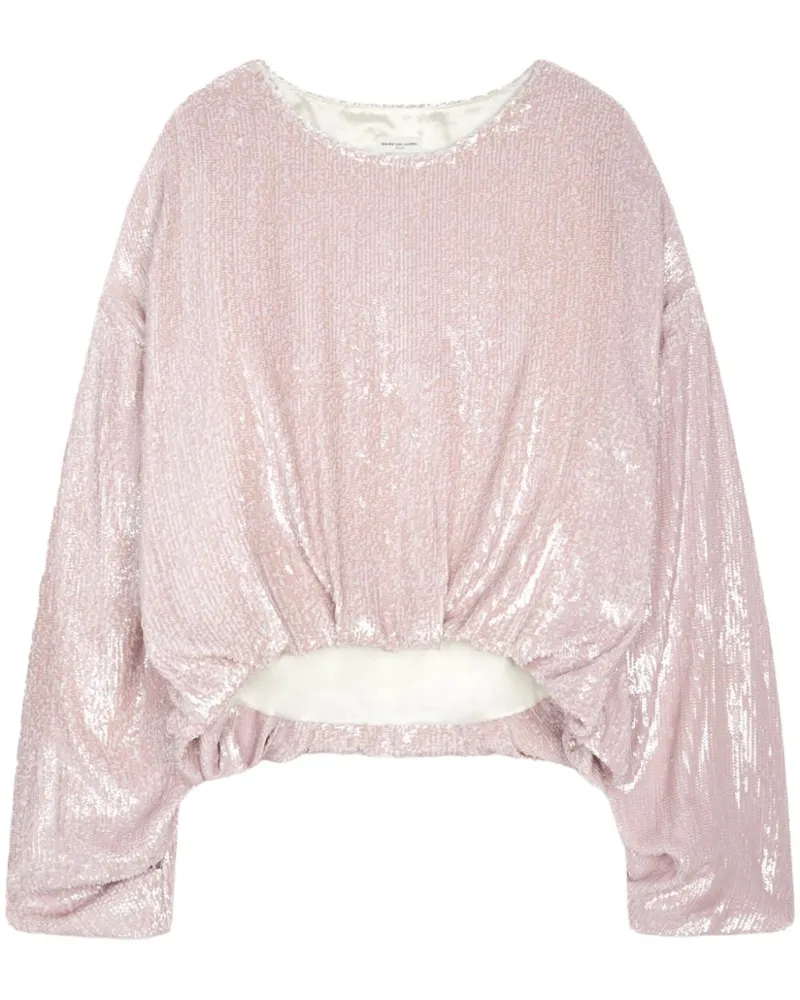Dries van Noten Oberteil mit Pailletten - Rosa Rosa