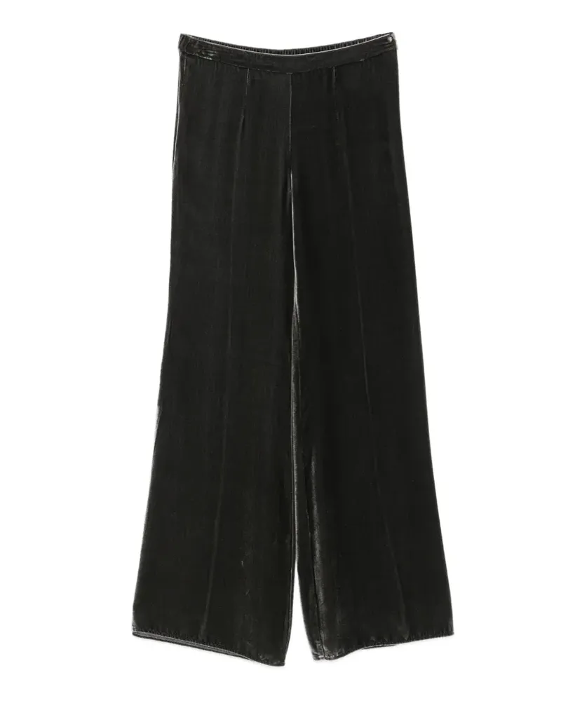 forte_forte Ausgestellte Hose aus Samt - Grau Grau