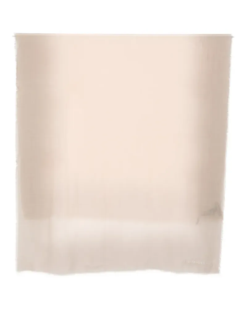 Emporio Armani frayed scarf - Nude Nude