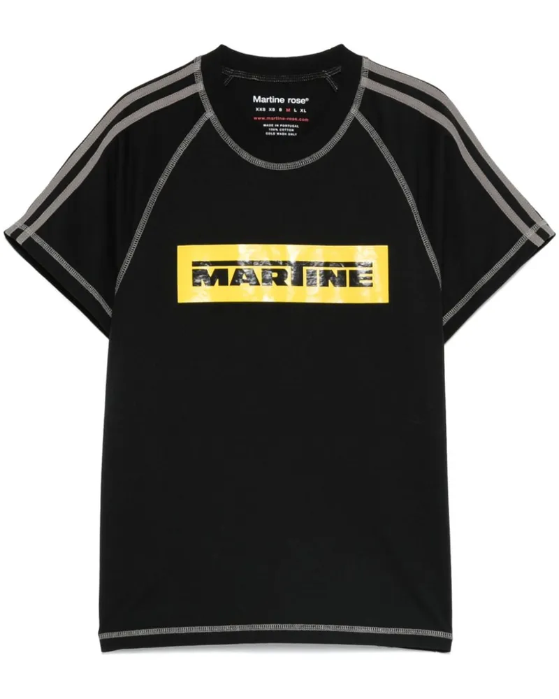 Martine Rose T-Shirt mit Raglanärmeln - Schwarz Schwarz