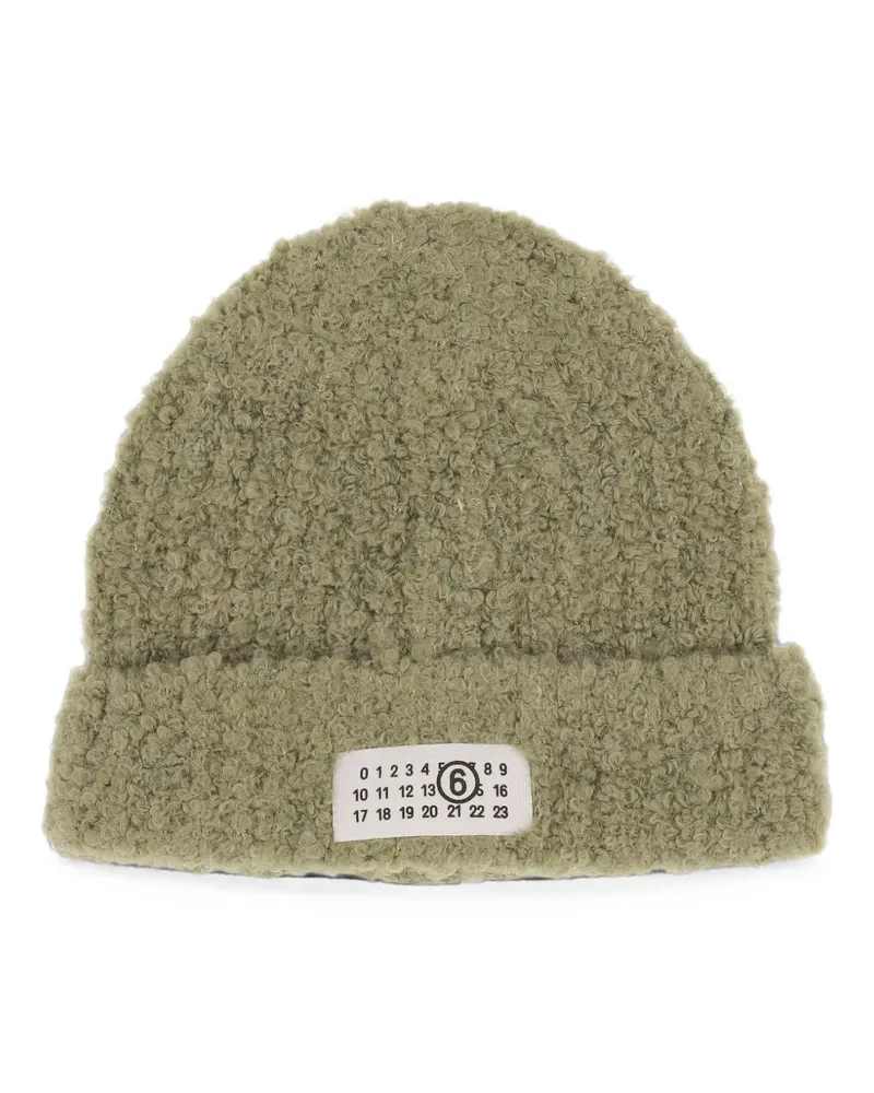 Maison Margiela Beanie mit Logo-Patch - Grün Grün