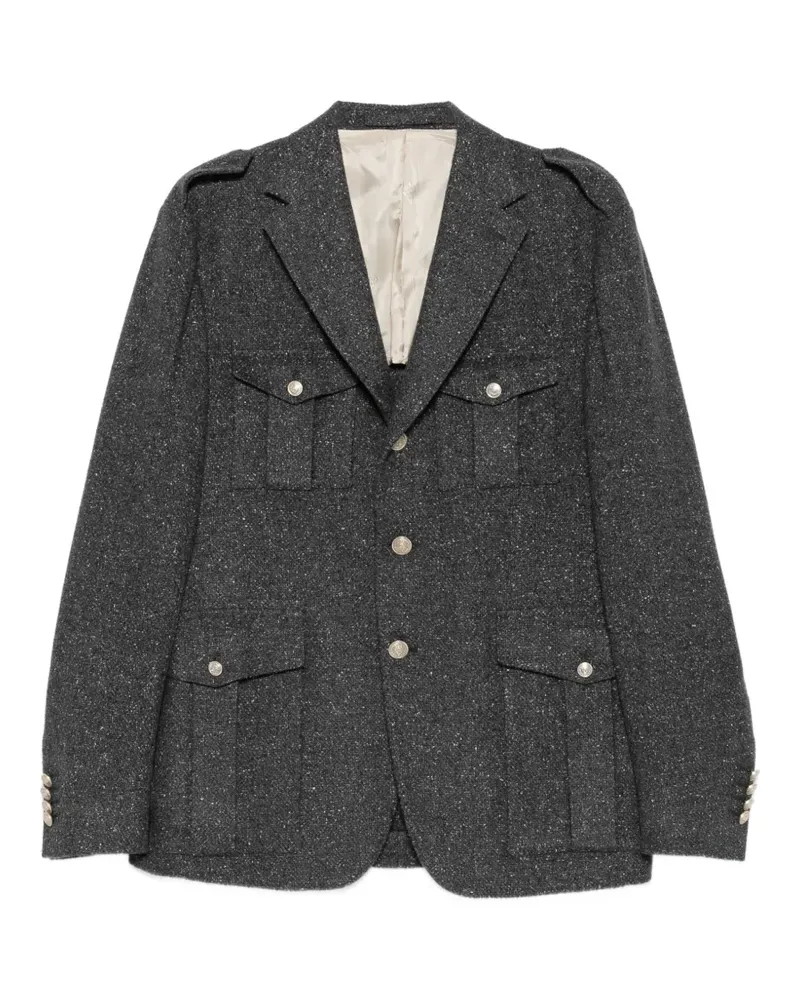 Eleventy Jacke mit Schulterklappen-Detail - Grau Grau