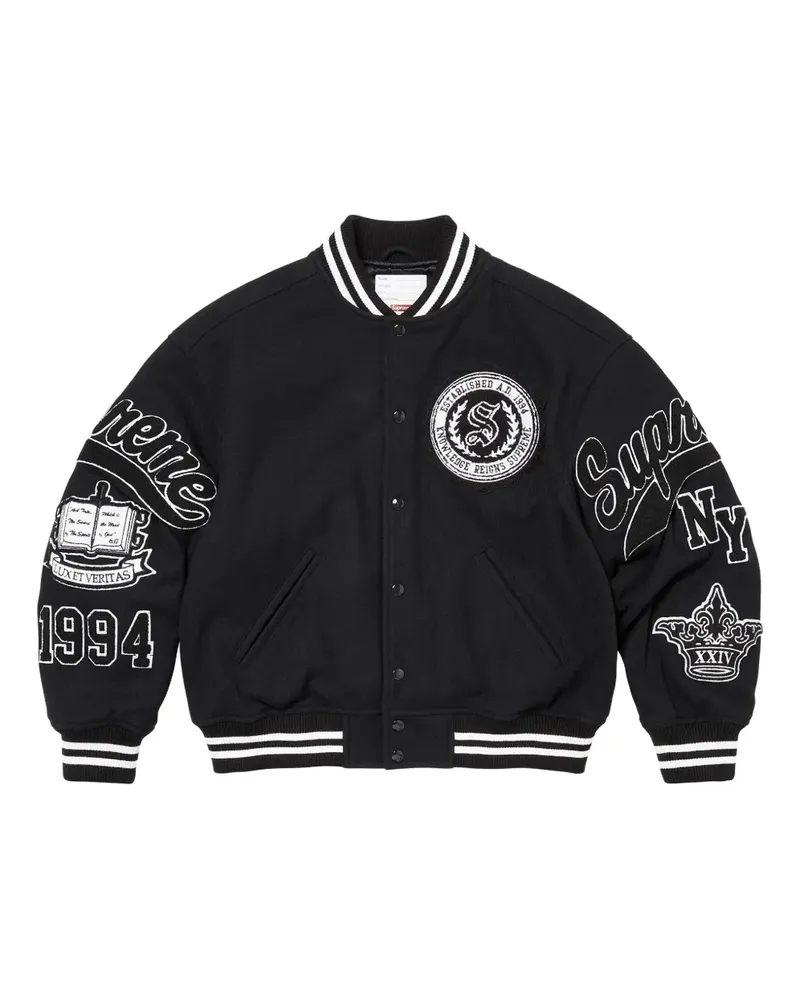 Supreme Being Veritas varsity jacket - Schwarz Schwarz