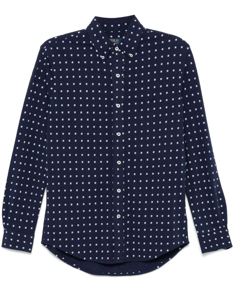Ralph Lauren Hemd mit Quadrat-Print - Blau Blau