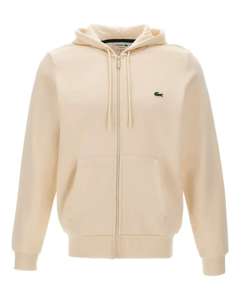Lacoste Kapuzenjacke mit Logo-Patch - Nude Nude
