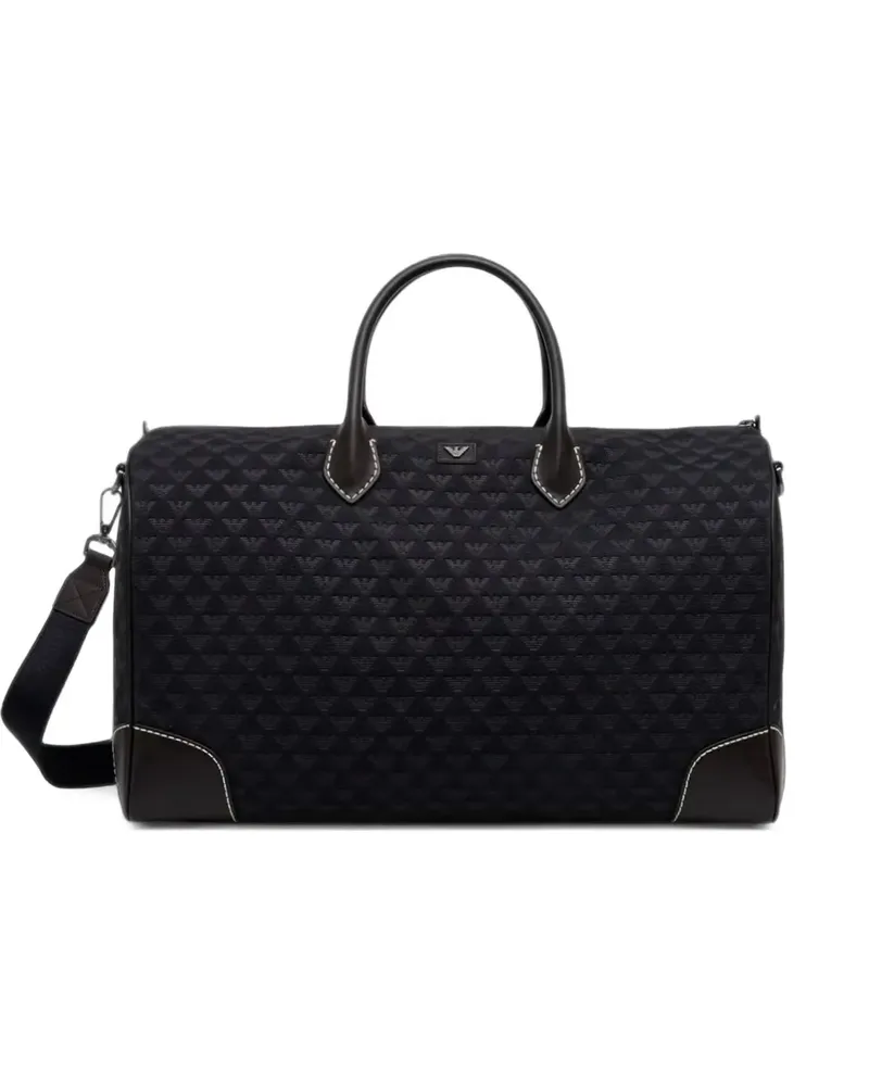 Emporio Armani Reisetasche mit Jacquardmuster - Blau Blau