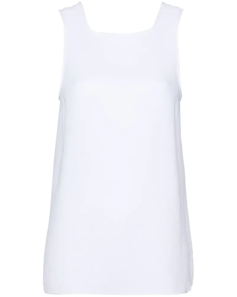 tibi Pebble Sable Top aus Krepp - Weiß Weiß