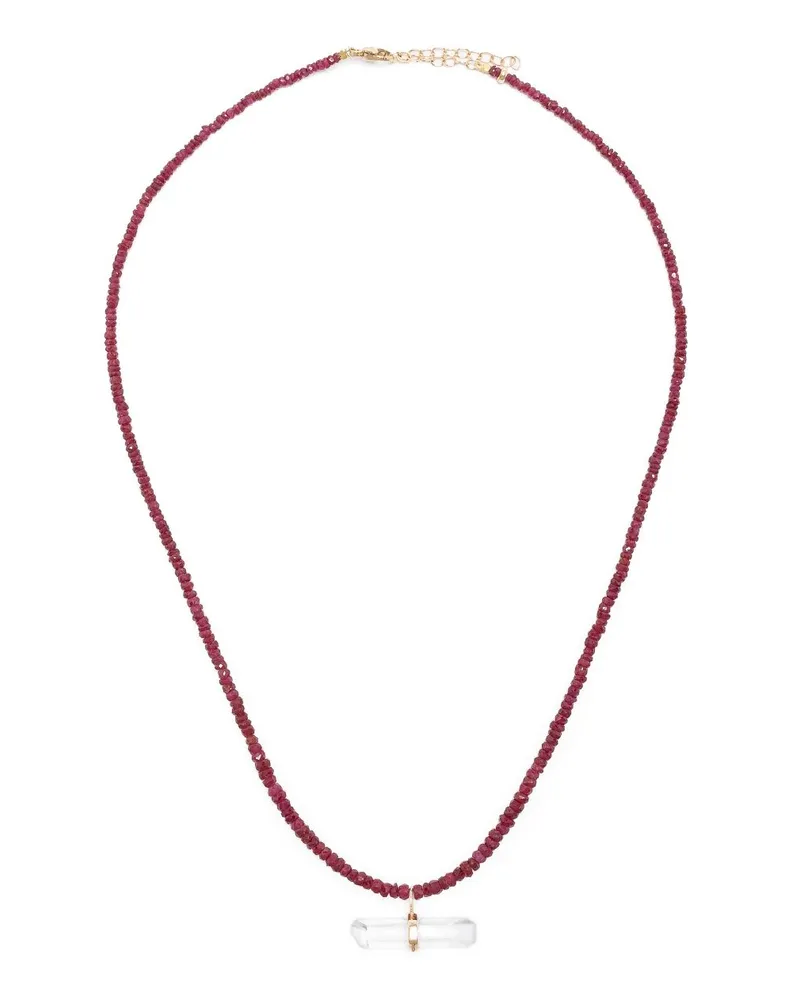 JIA JIA 14kt Arizona Gelbgoldhalskette mit Rubin und Quarz Gold