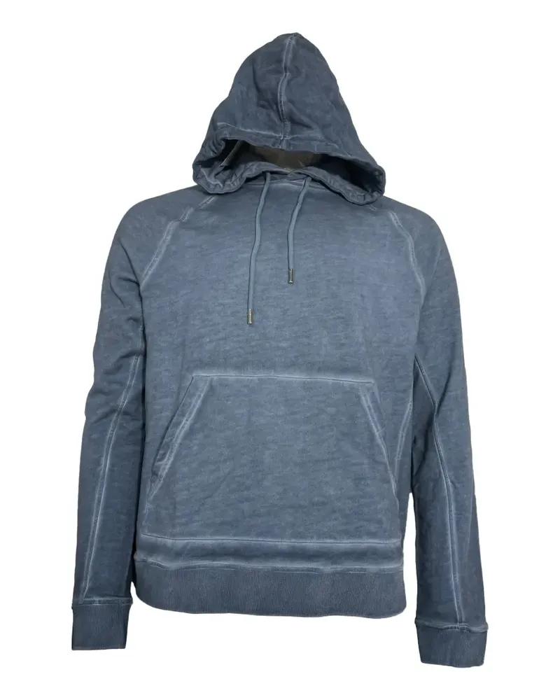 MR P. Cold-Dyed drawstring hoodie - Blau Blau