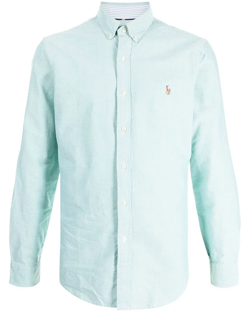 Ralph Lauren Schmales Oxford-Hemd mit Logo - Grün Grün