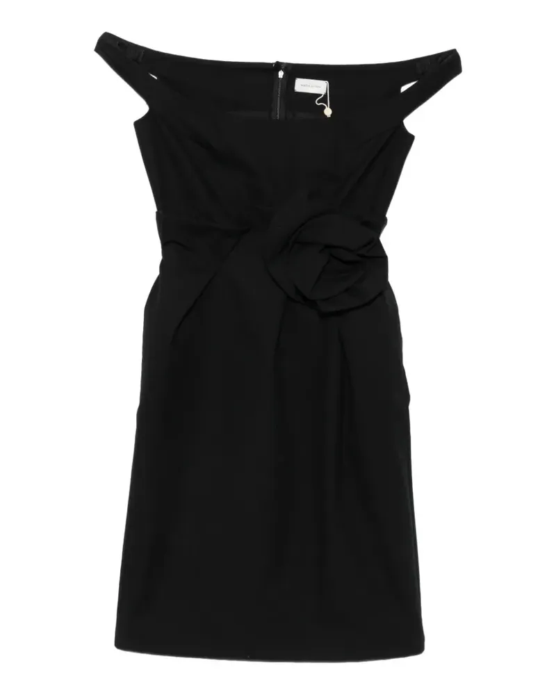 Magda Butrym off-shoulder rosette-detail dress - Schwarz Schwarz