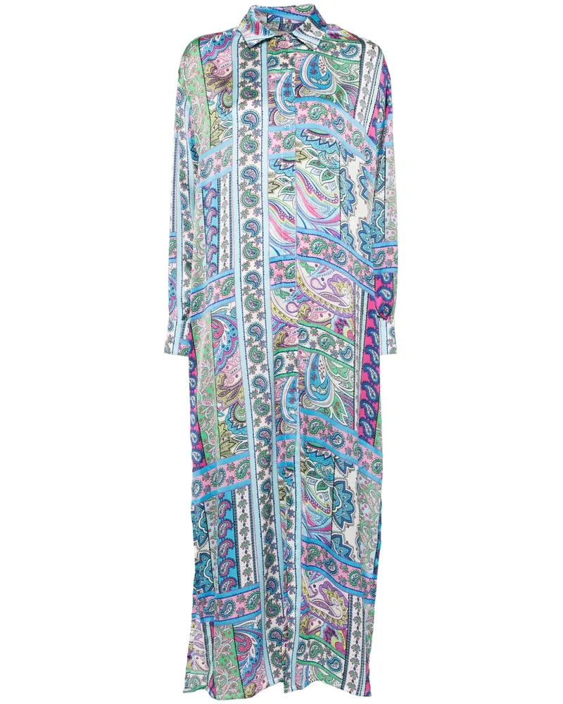 Bambah Geknöpftes Kleid - Blau Blau