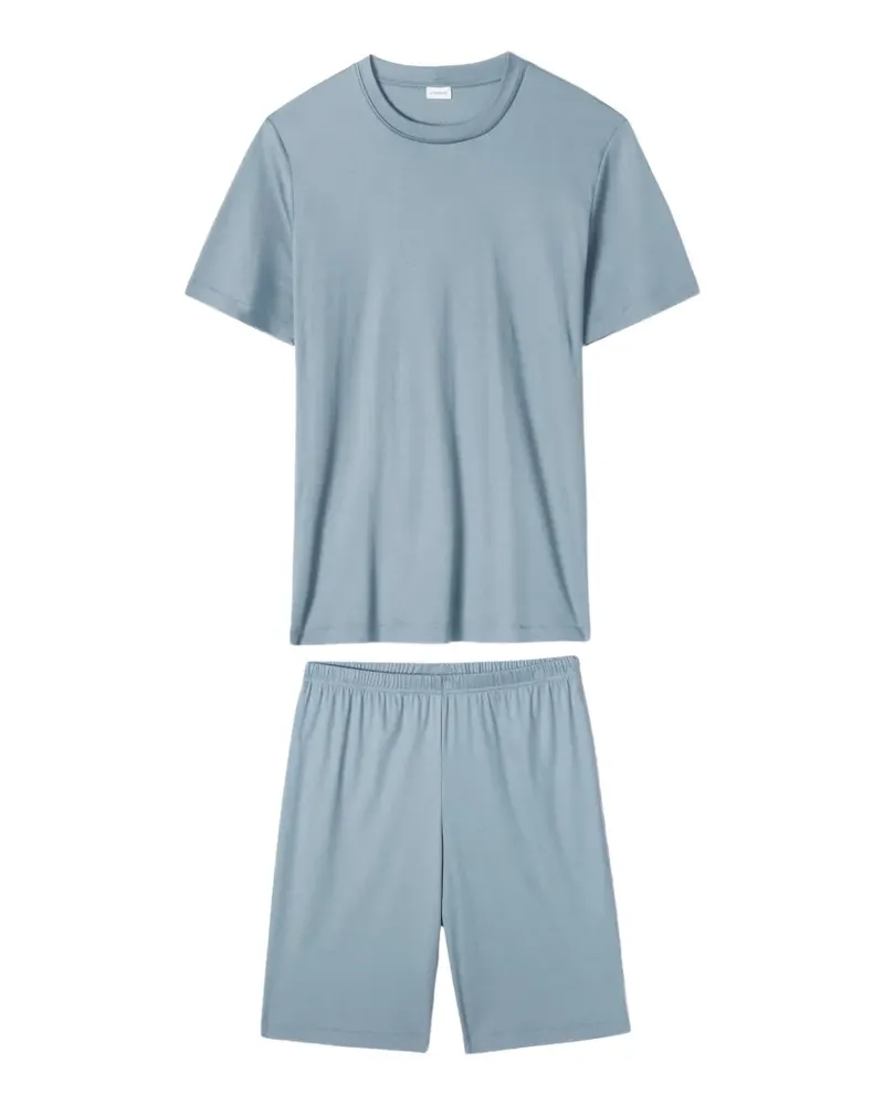 Zimmerli round-neck shor-sleeve pajamas - Grau Grau