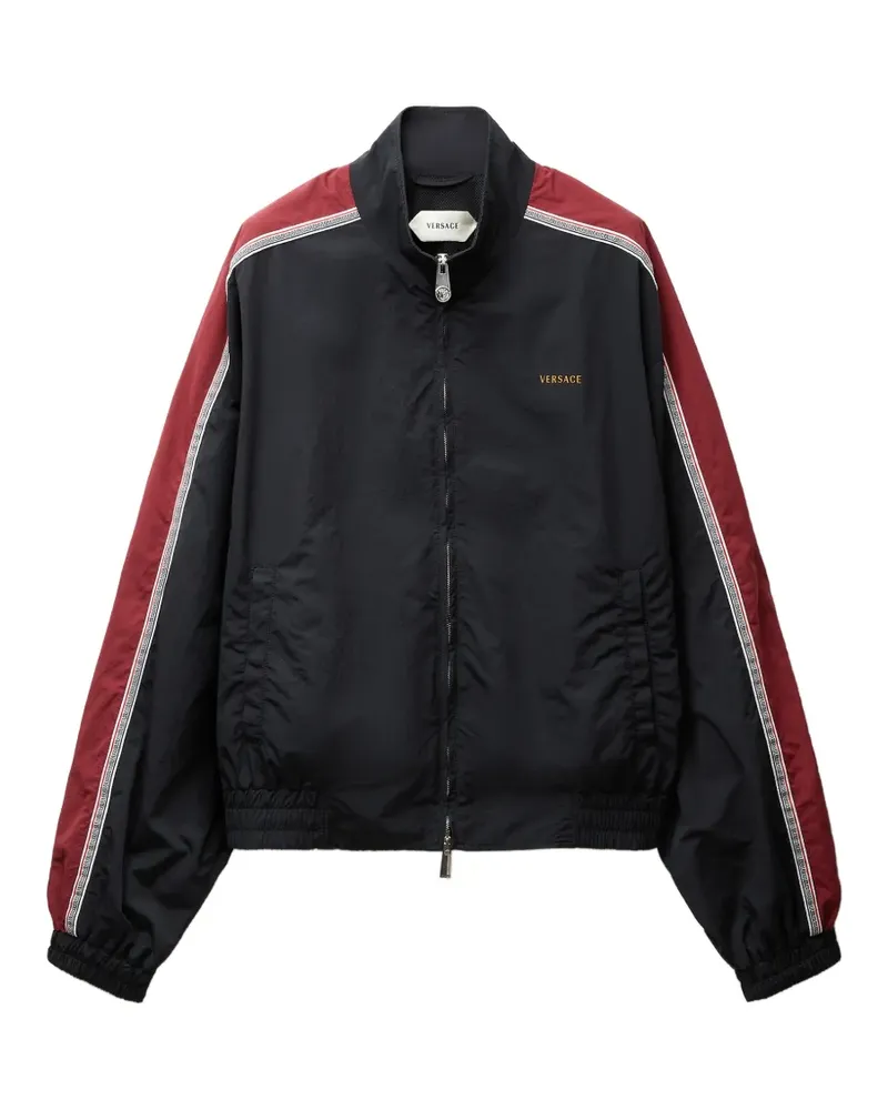 Versace Jacke mit Logo-Motiv und Greca-Detail - Schwarz Schwarz