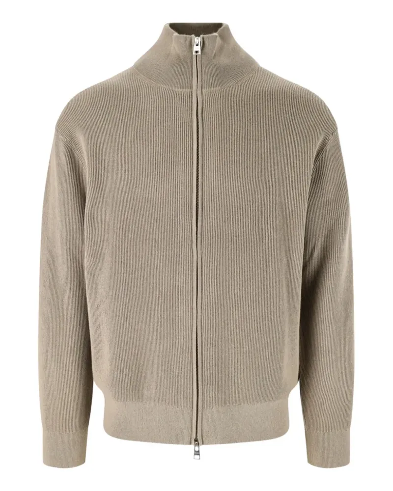 Closed Gerippter Cardigan mit Reißverschluss - Nude Nude