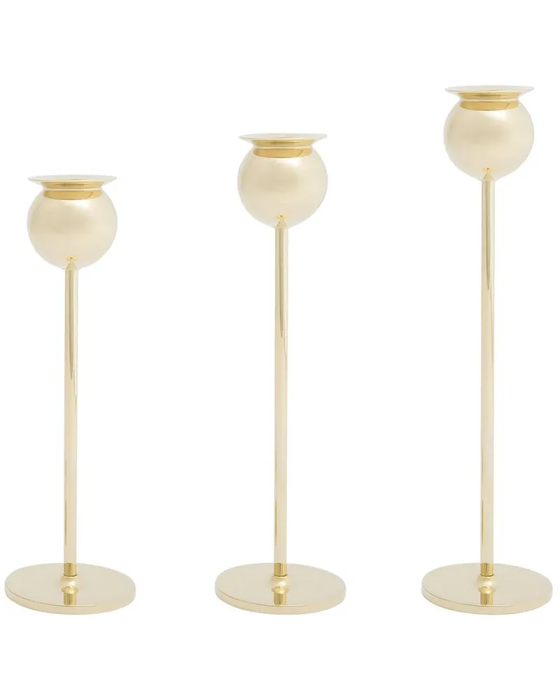 Skultuna Tulip' 3er-Set Kerzenständer - Gold Gold