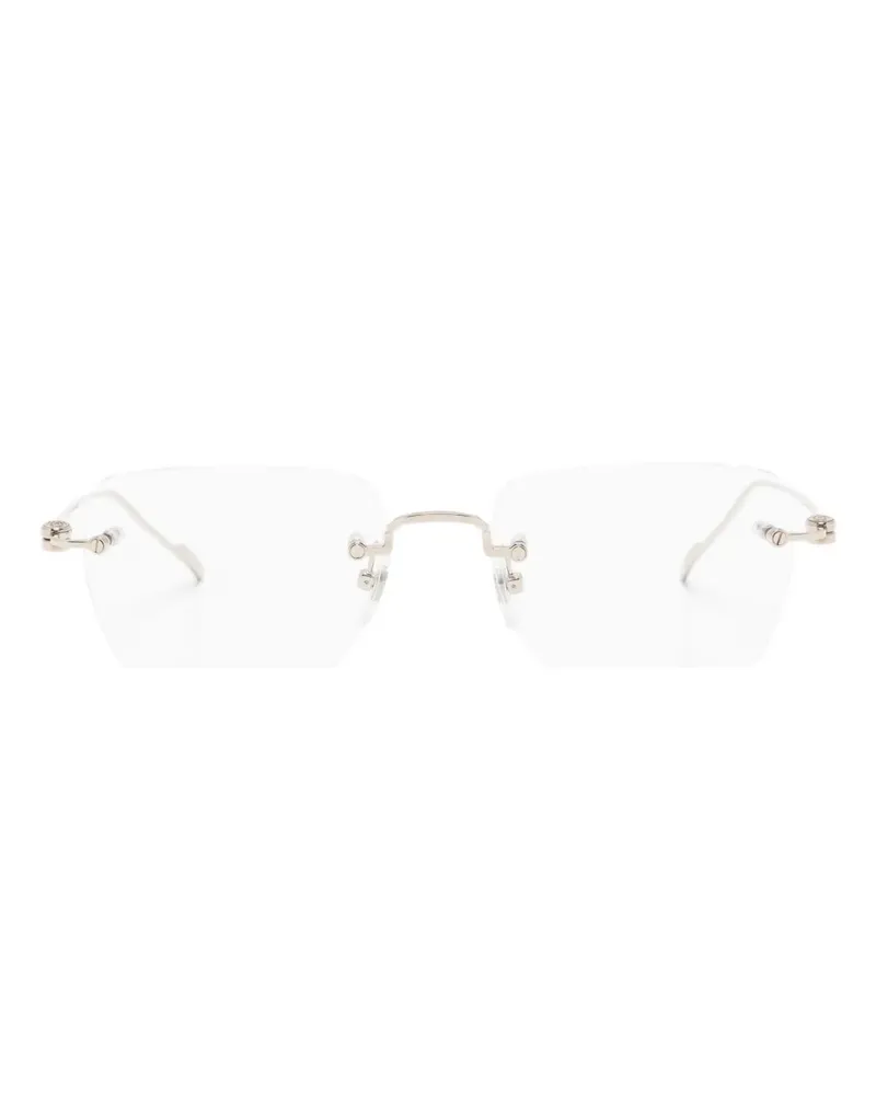 Cartier Rahmenlose Brille mit Logo-Gravur - Silber Silber