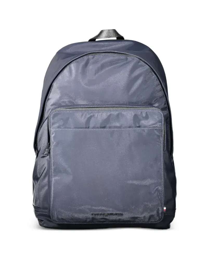 Tommy Hilfiger logo-lettering front-pocket backpack - Blau Blau