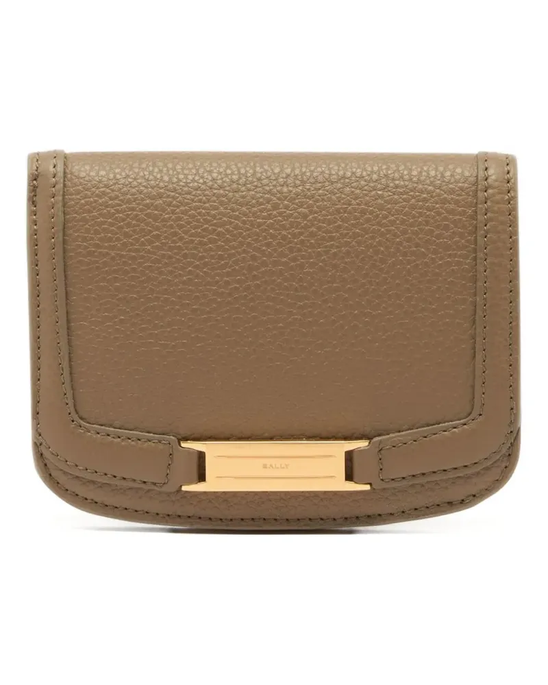 Bally Deco logo-plaque wallet - Nude Nude