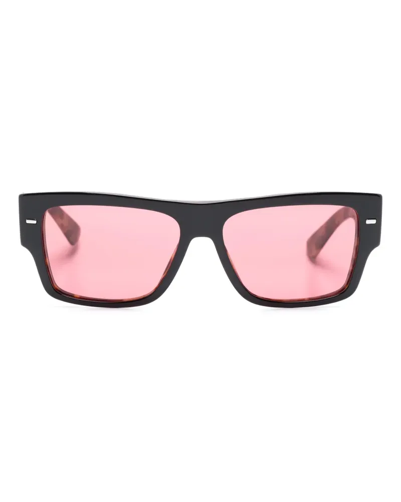 Dolce & Gabbana Eckige Sonnenbrille mit mattem Effekt - Braun Braun