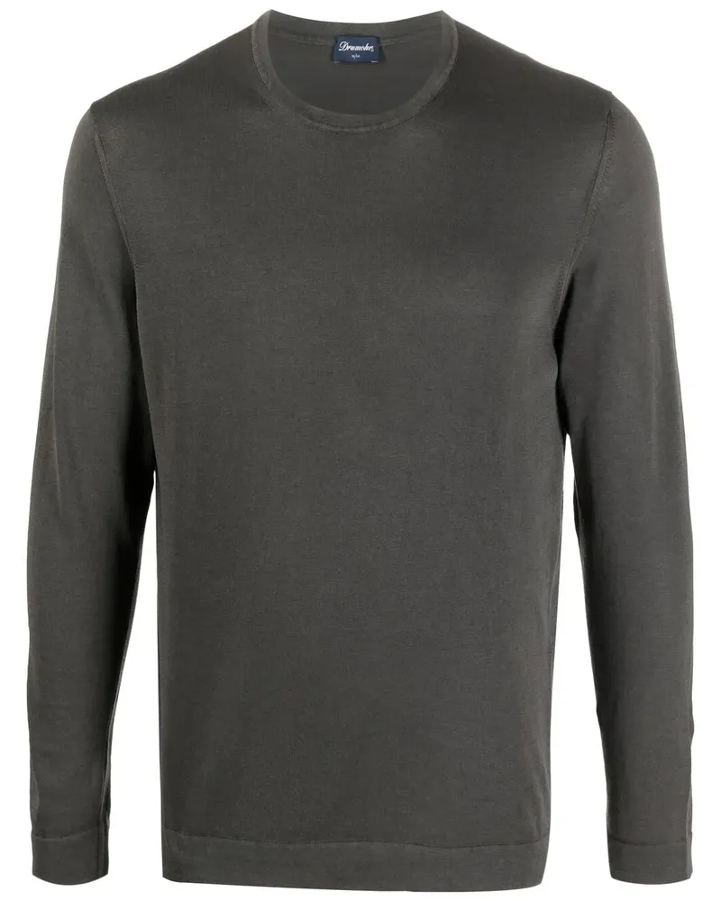 Drumohr  Langarmshirt mit Rundhalsausschnitt - Grau Grau