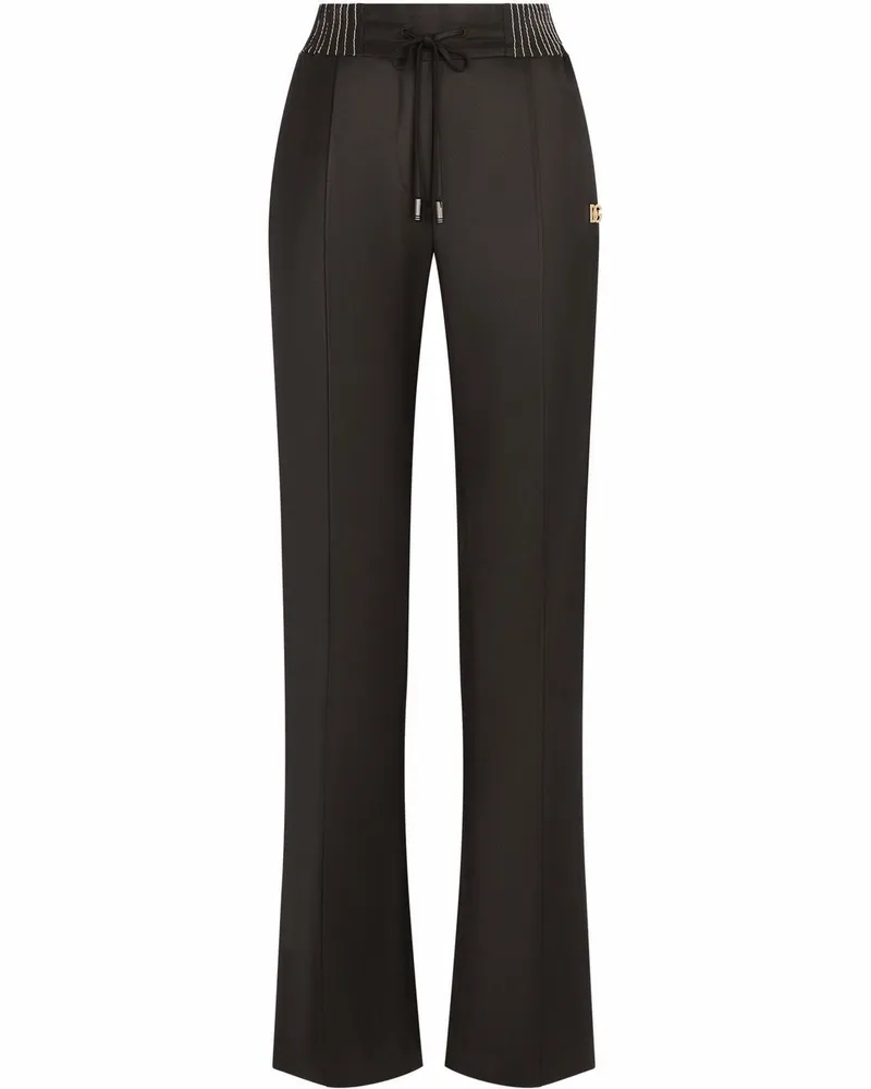 Dolce & Gabbana Klassische Palazzohose - Schwarz Schwarz
