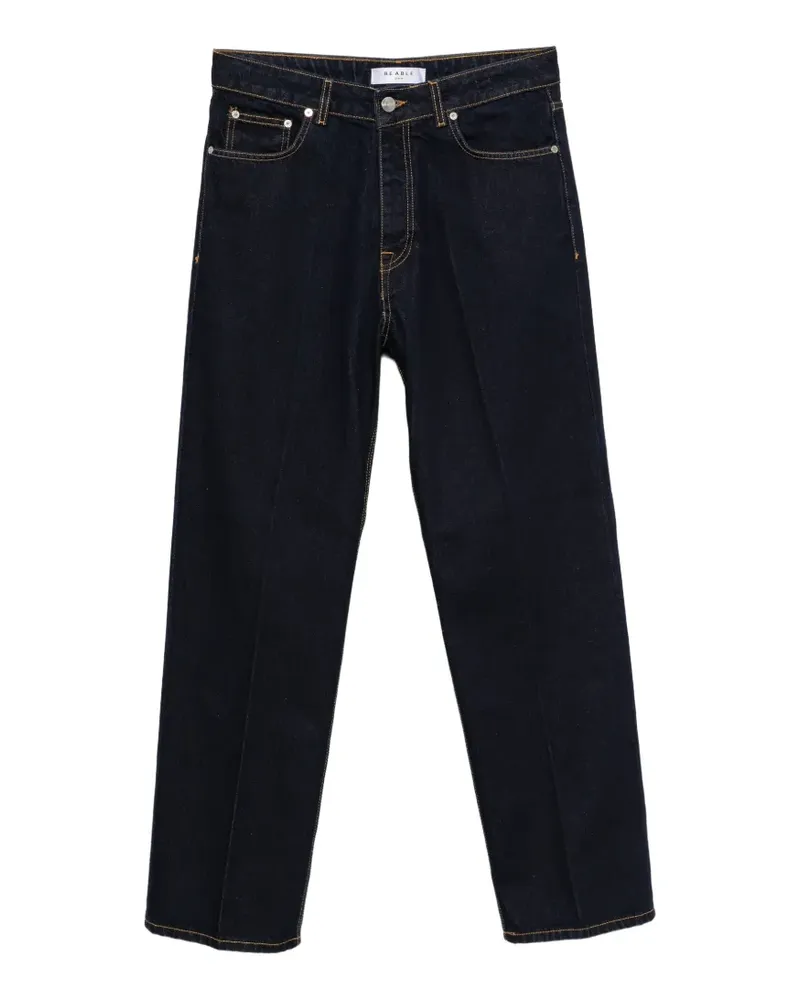 Be Able contrast-stitch loose-fit jeans - Blau Blau