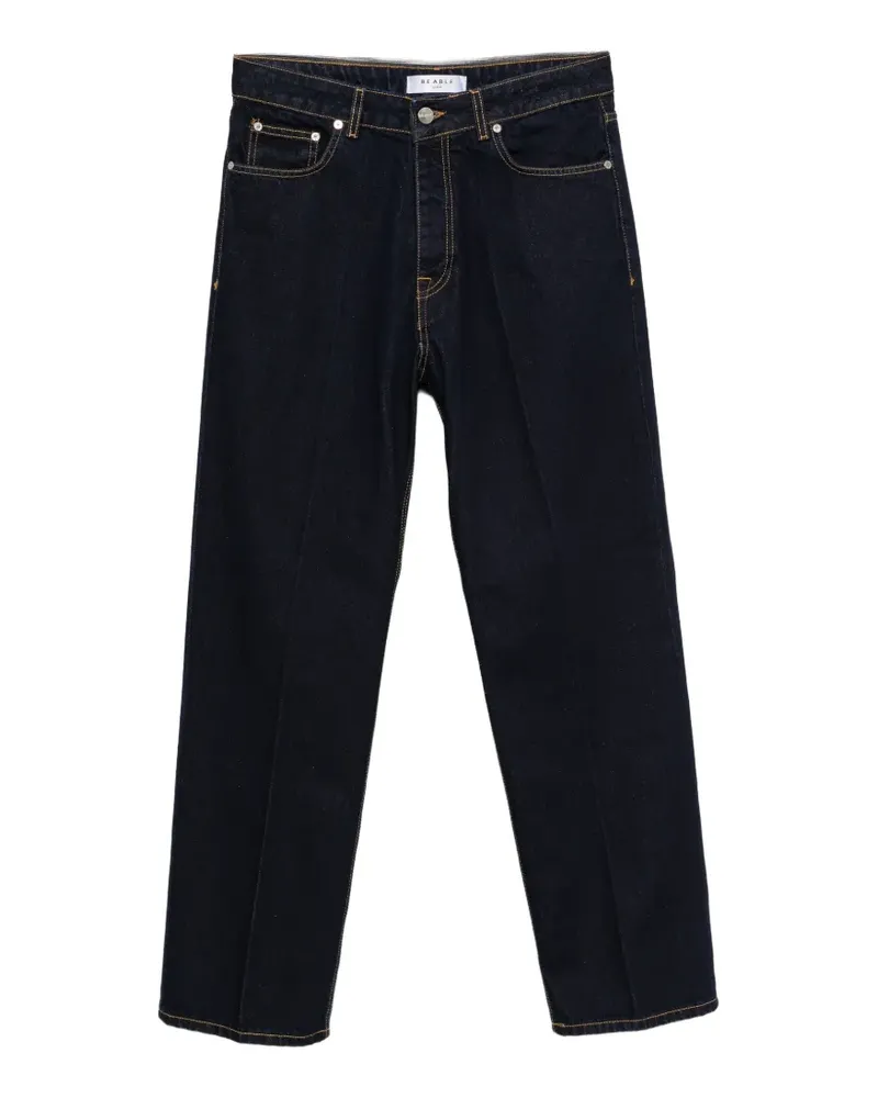 Be Able contrast-stitch loose-fit jeans - Blau Blau