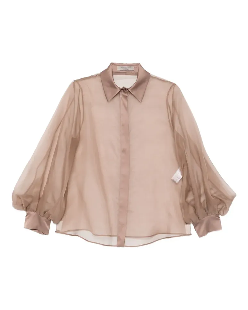 D.EXTERIOR button balloon-sleeve shirt - Braun Braun