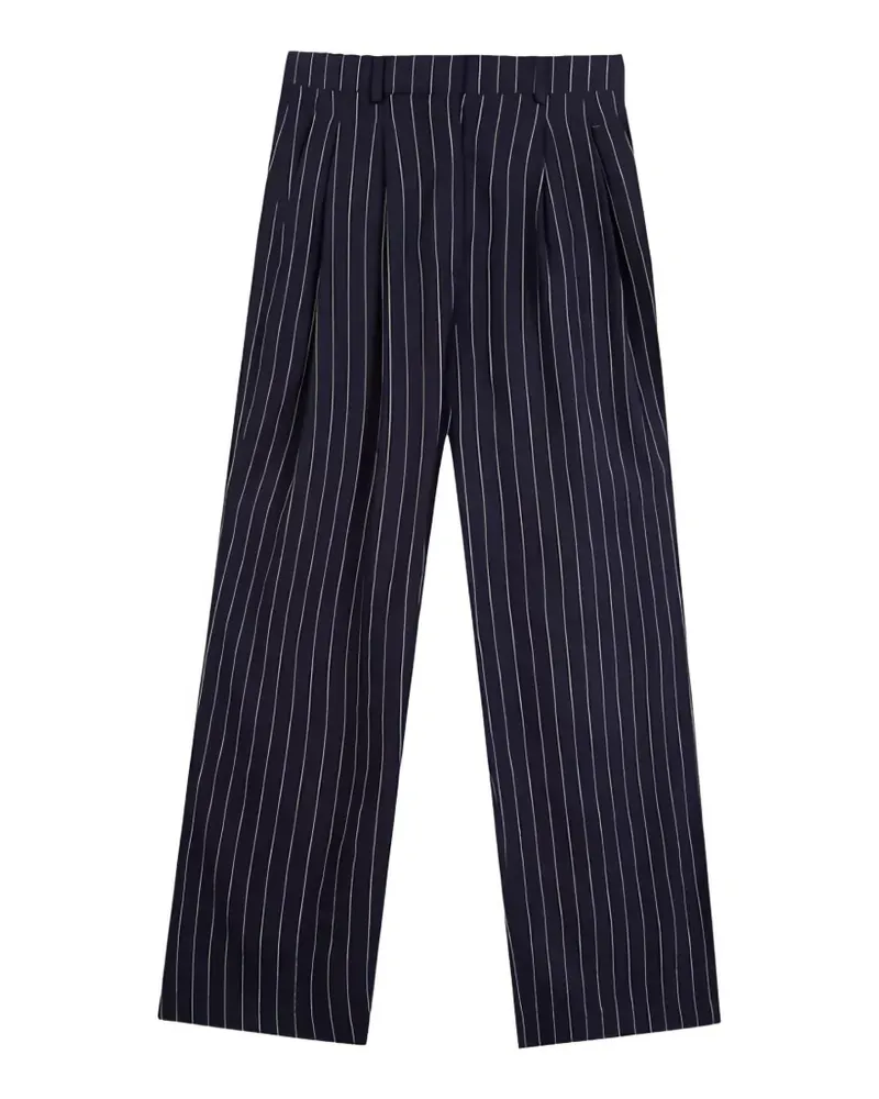 Maison Labiche pinstripe pleated trousers - Blau Blau