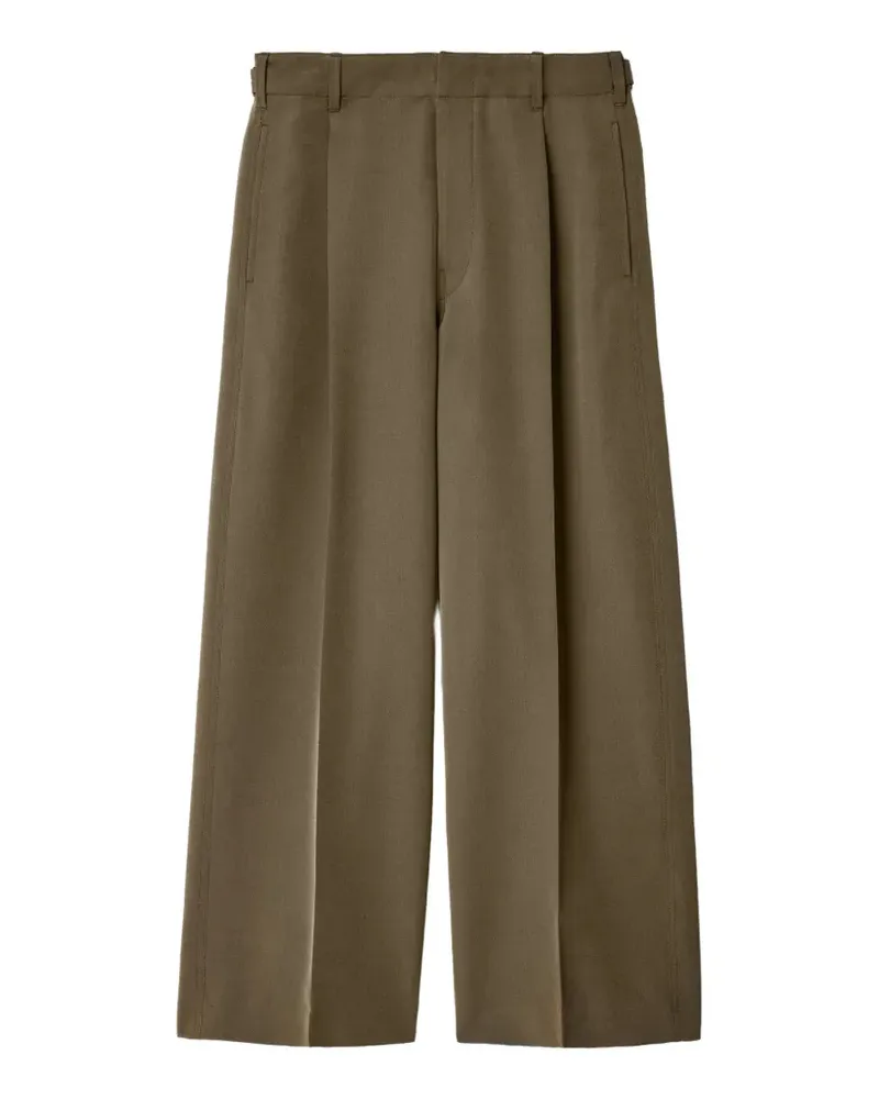 Christophe Lemaire Hose aus Wolle und Mohär mit einer Falte - Braun Braun