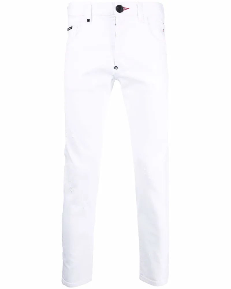 Philipp Plein Klassische Skinny-Jeans - Weiß Weiß