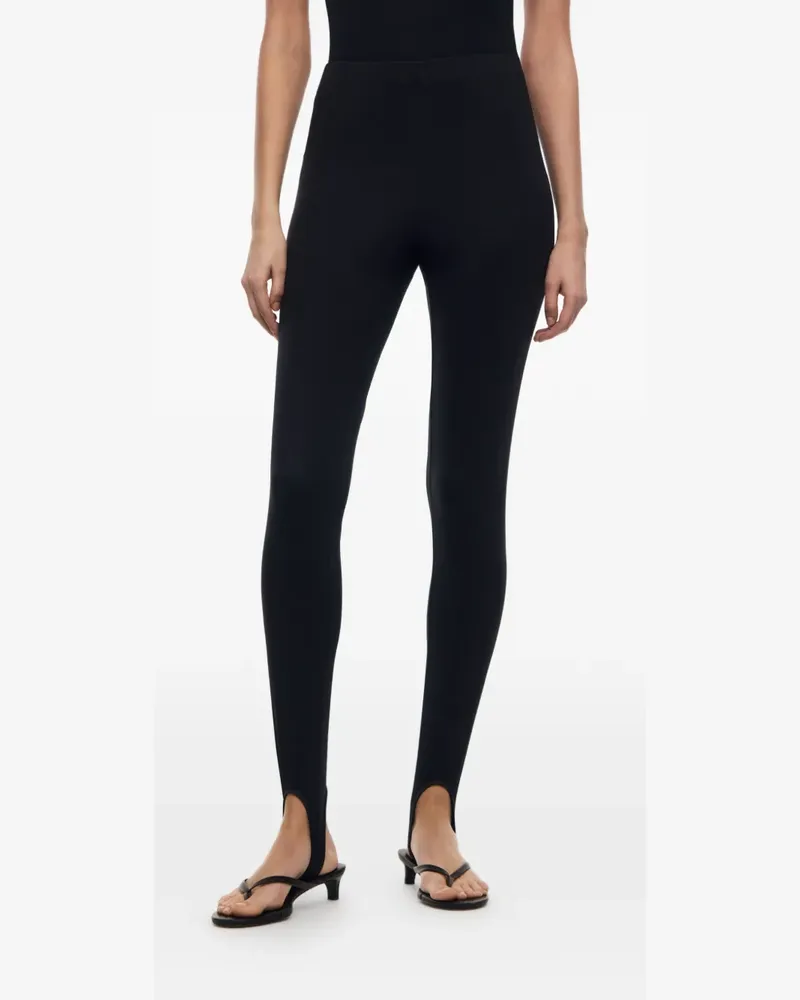 12 STOREEZ Victoria stirrup-detail leggings - Schwarz Schwarz