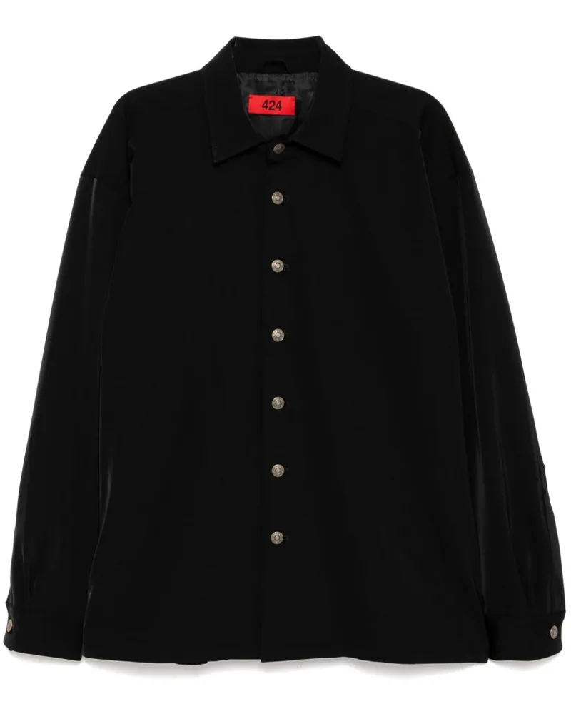 FourTwoFour on Fairfax Jacke mit Logo-Patch - Schwarz Schwarz