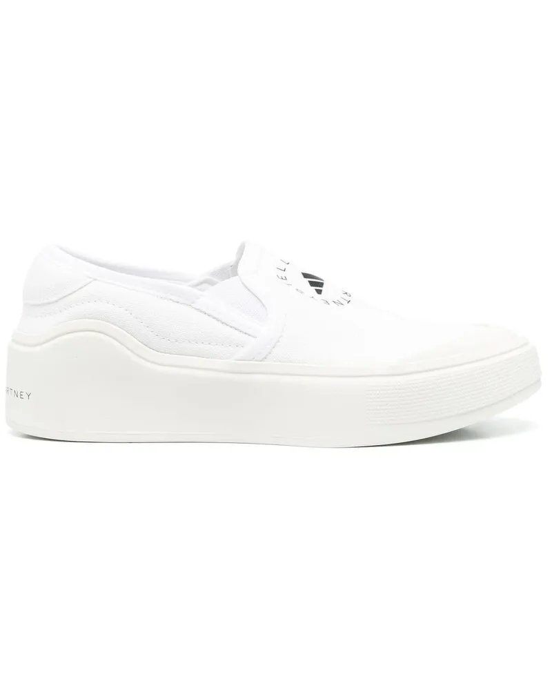 adidas Slip-On-Sneakers mit Logo - Weiß Weiß